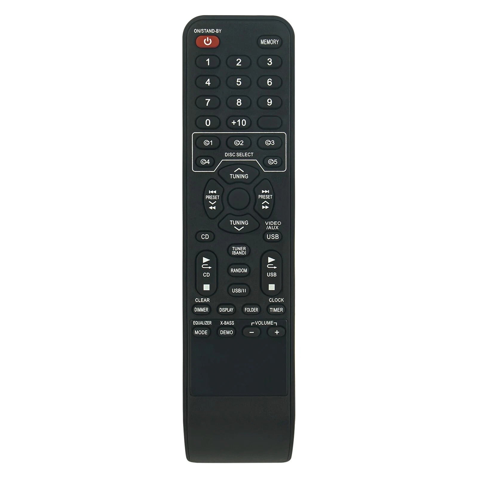 RRMCGA081AWSA Replace Remote for Sharp Micro Component System XL-UH240 XL-UH242
