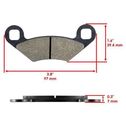 Brake Pads for Polaris Sportsman 600 4X4 2003 2004 2005 Front Rear Brakes