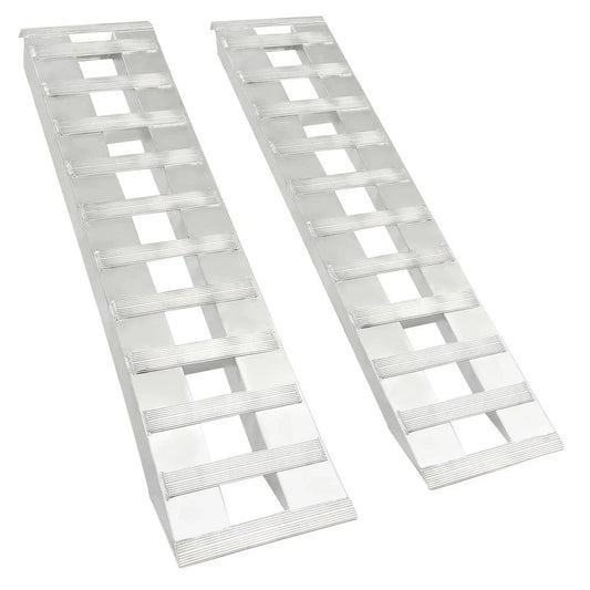 HECASA 1 Pair 60'' x 15" Aluminum Hook end Ramps 6800LBS For Car Trailer Truck