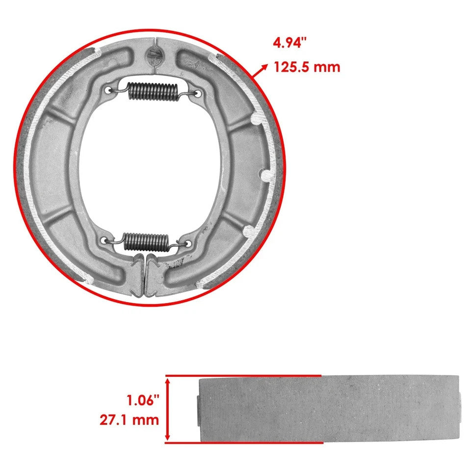 for Suzuki LT80 Quadrunner Quadsport 80 1987-2006 Front and Rear Brake Shoes