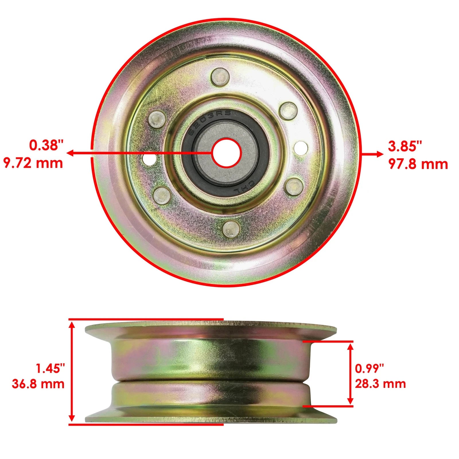 Idler Pulley For John Deere LA130 LA135 LA140 LA145 LA150 LA155 LA165 LA175 S240
