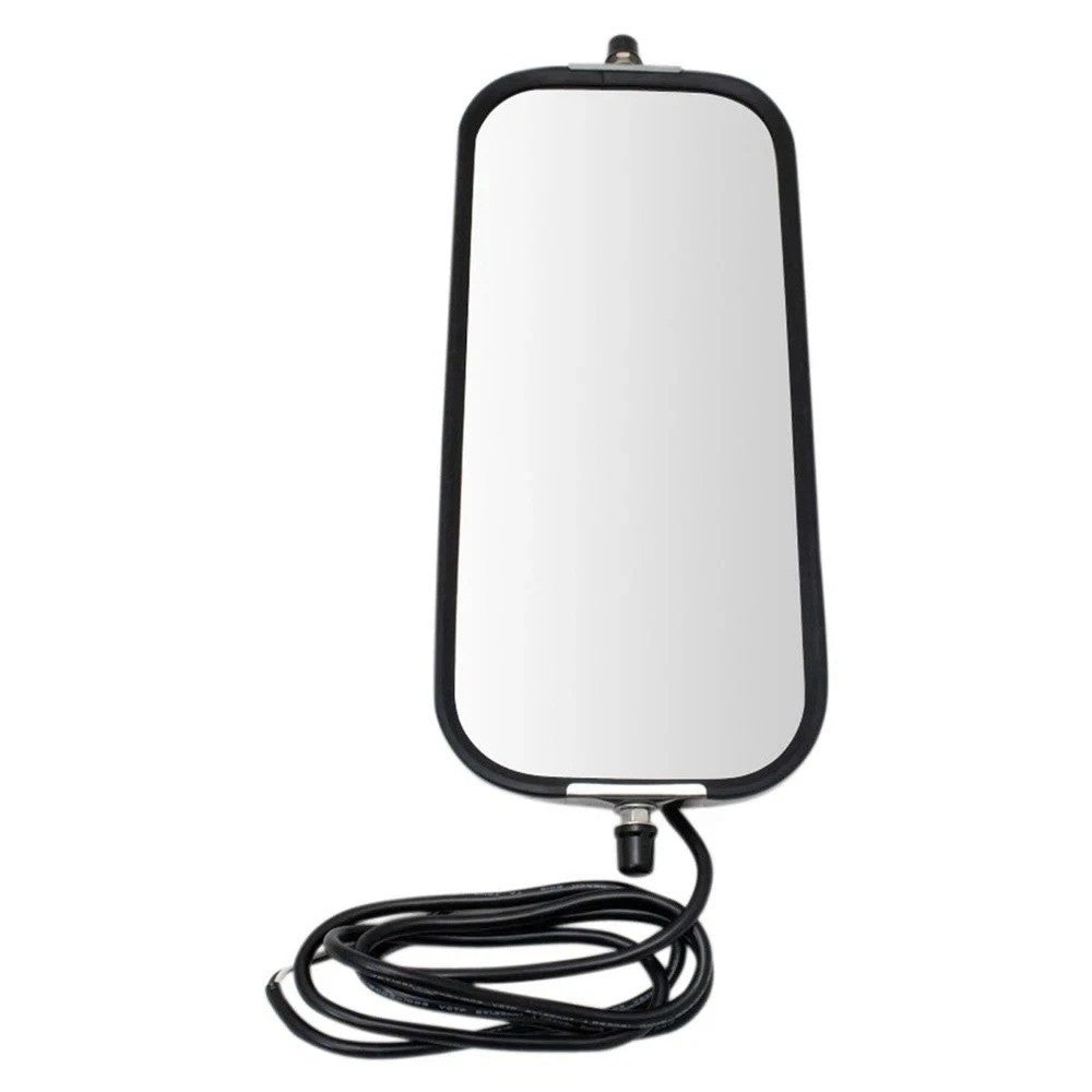 16" x 7" Stainless Steel West Coast Mirror Pair Peak Back Heated for HD Truck