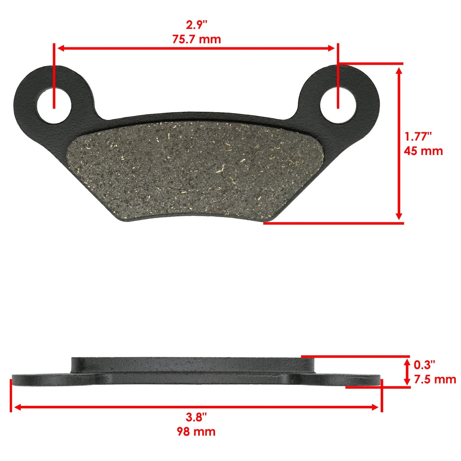 Caltric Rear Brake Pads For John Deere Gator HPX615E HPX815E  AM141182
