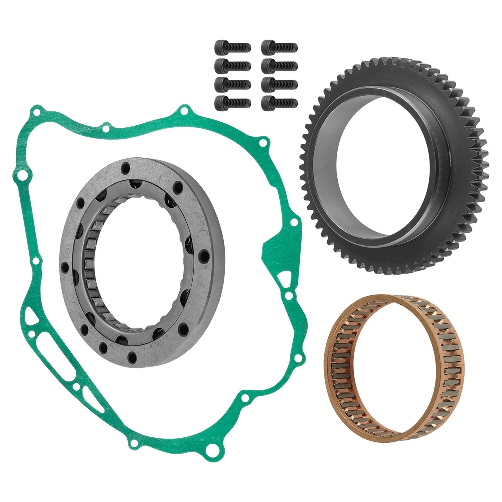 Starter Clutch And Gear W/Gasket for Yamaha V Star 1100 Custom XVS1100 2000-2009