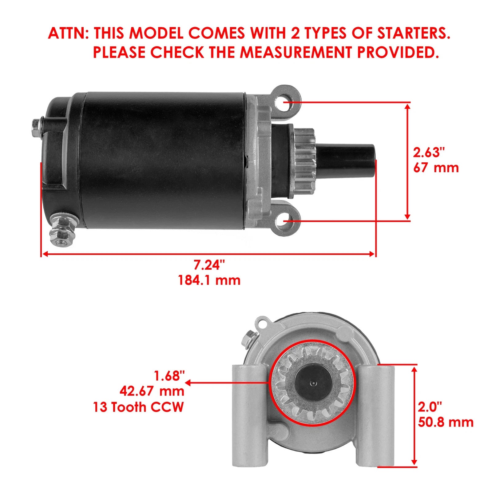 Starter for Cub Cadet LT1018LE 18HP for Kohler Gas Engine 2004