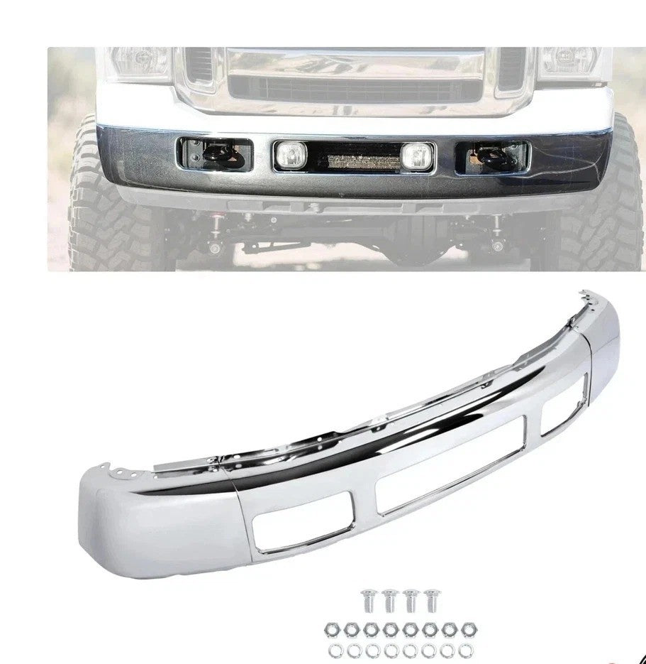 Chrome Front Bumper Face Bar For Ford Excursion F250 F350 Super Duty 2005-2007