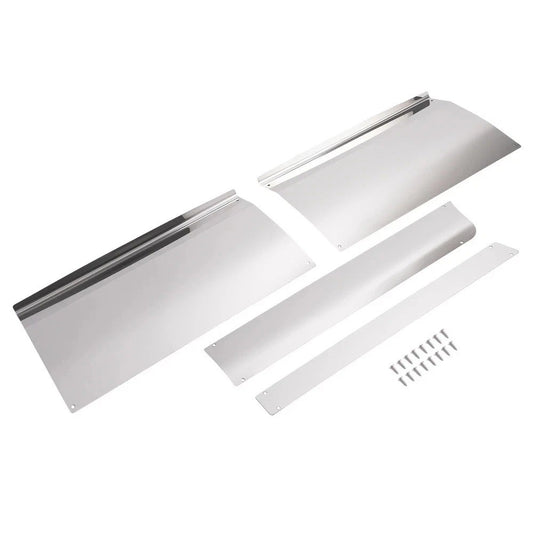 2Pcs Front Upper & Lower Kick Step Plate Panel Silvery For Kenworth T680