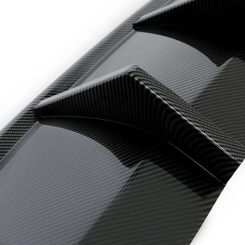 For Dodge Charger SRT8 12-14 Rear Diffuser Bumper Lip Valance Carbon Fiber Style