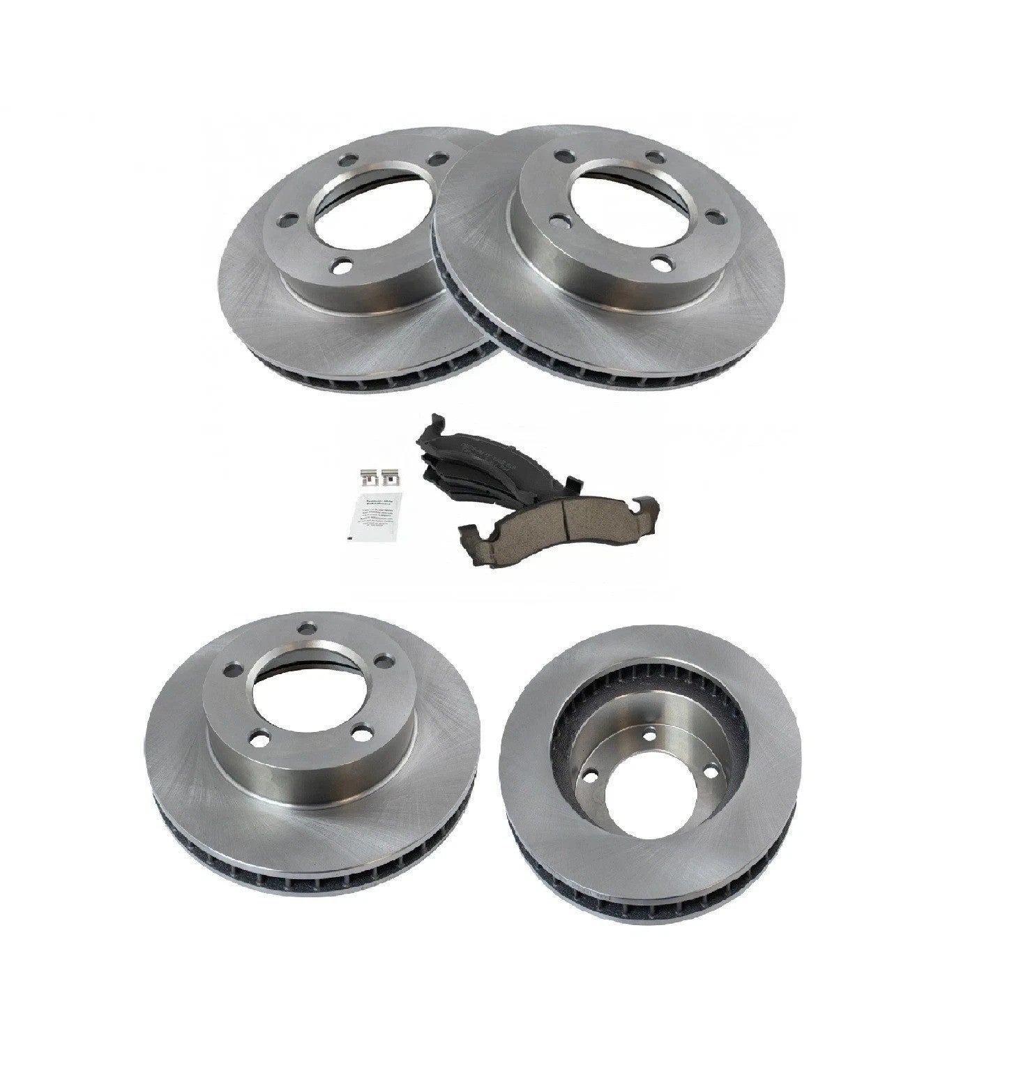 Front Ceramic Brake Pad Set & 2 Rotors Kit For Ford F150 Bronco 4X4 4WD