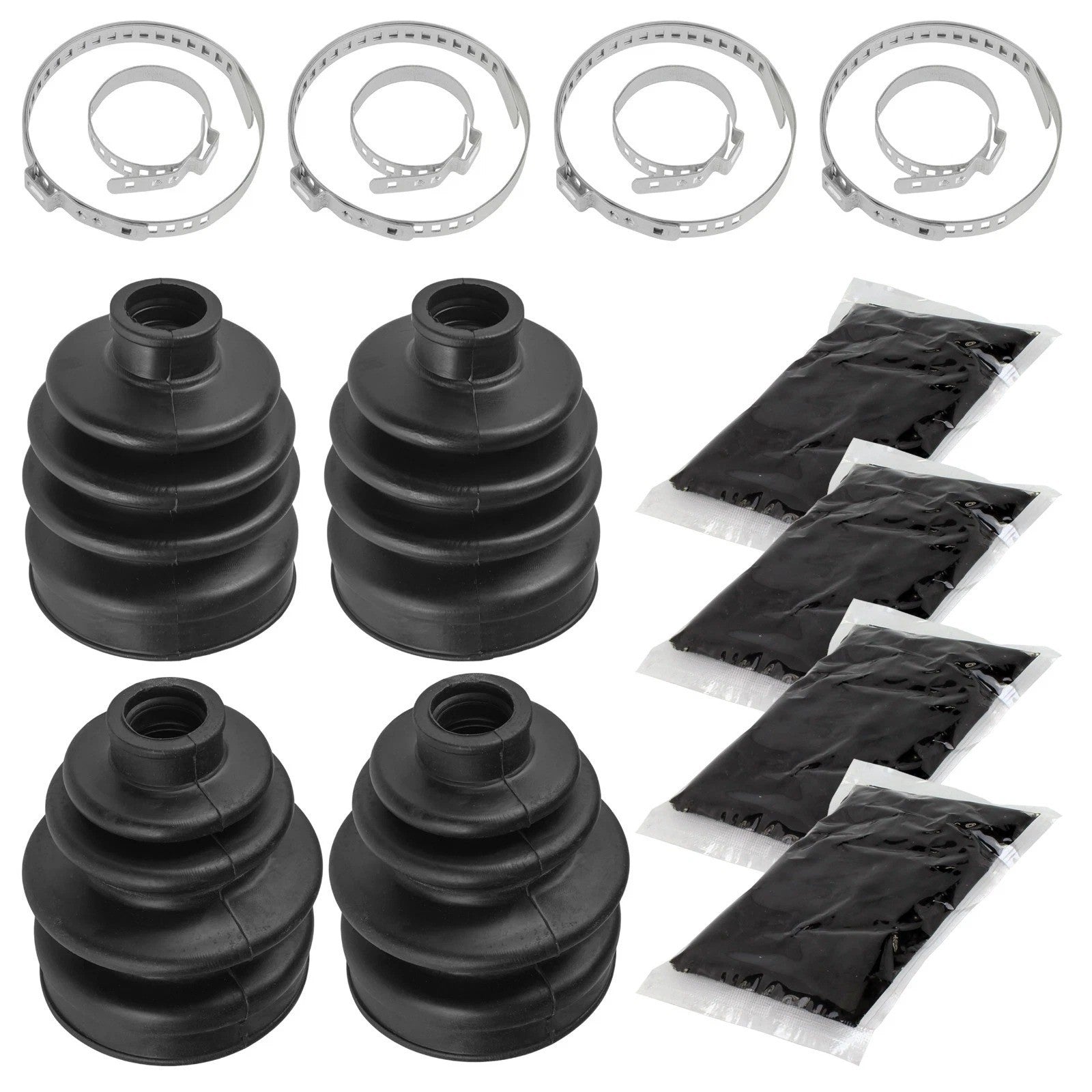 2 Front Inner Outer Axle CV Boot Kit for Honda TRX400FA TRX400FGA Rancher 04-07