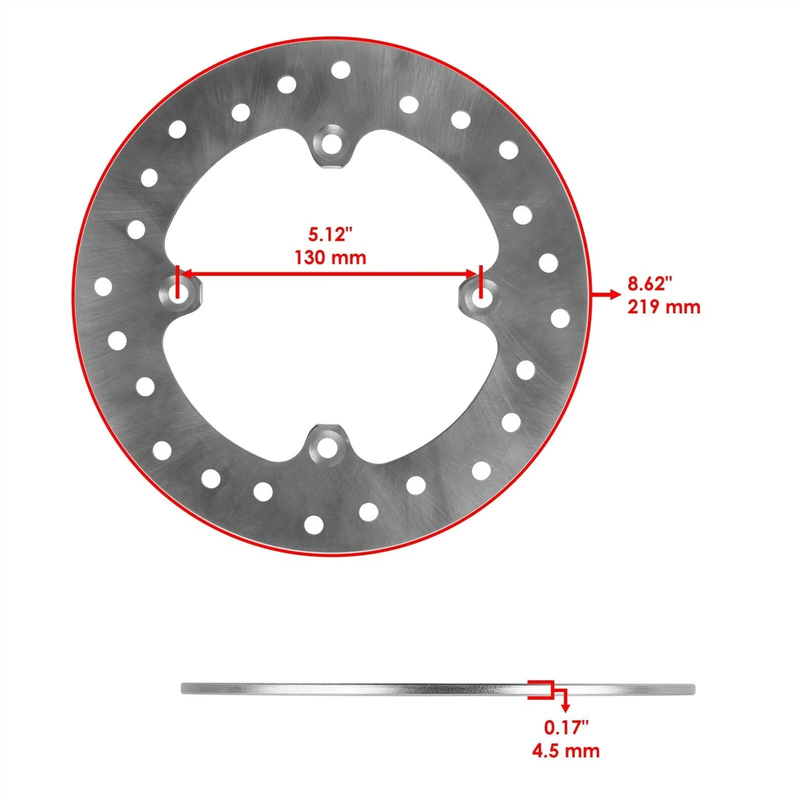 Front & Rear Brake Disc with Pads for Can-Am Defender Max HD7 HD9 2022 - 2024