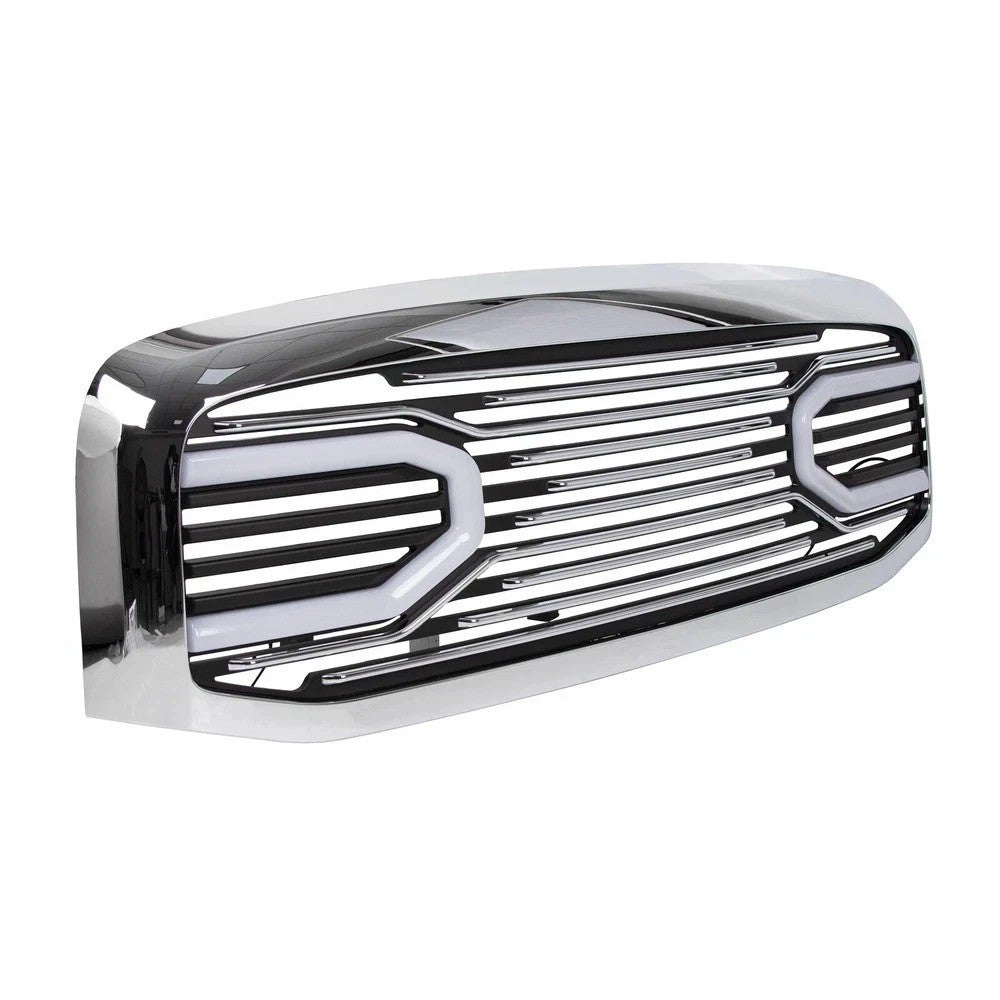 For 06-09 Dodge RAM 2500 3500 1500 Front Hood Chrome Big Horn Grille+Shell+Light