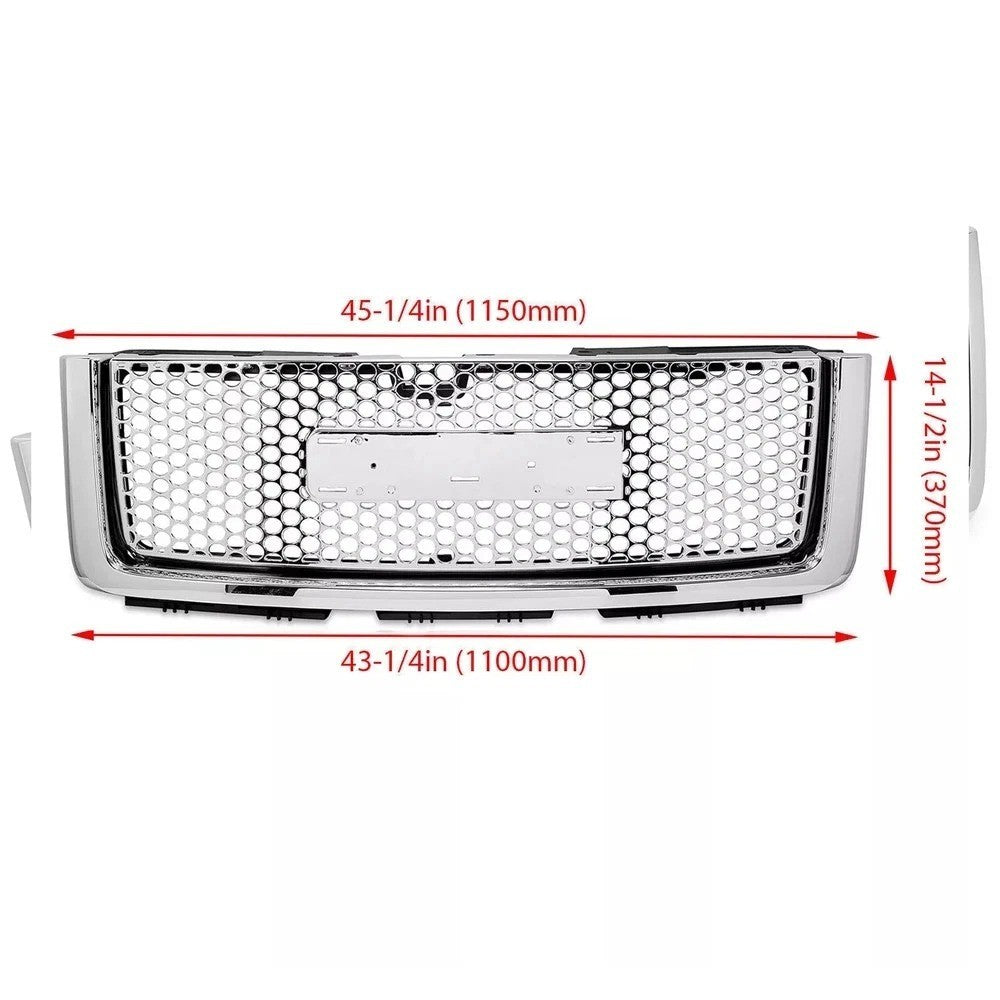 Fits 07-13 GMC Sierra 1500 Denali Front Upper Hood Grill Grille New Body Style