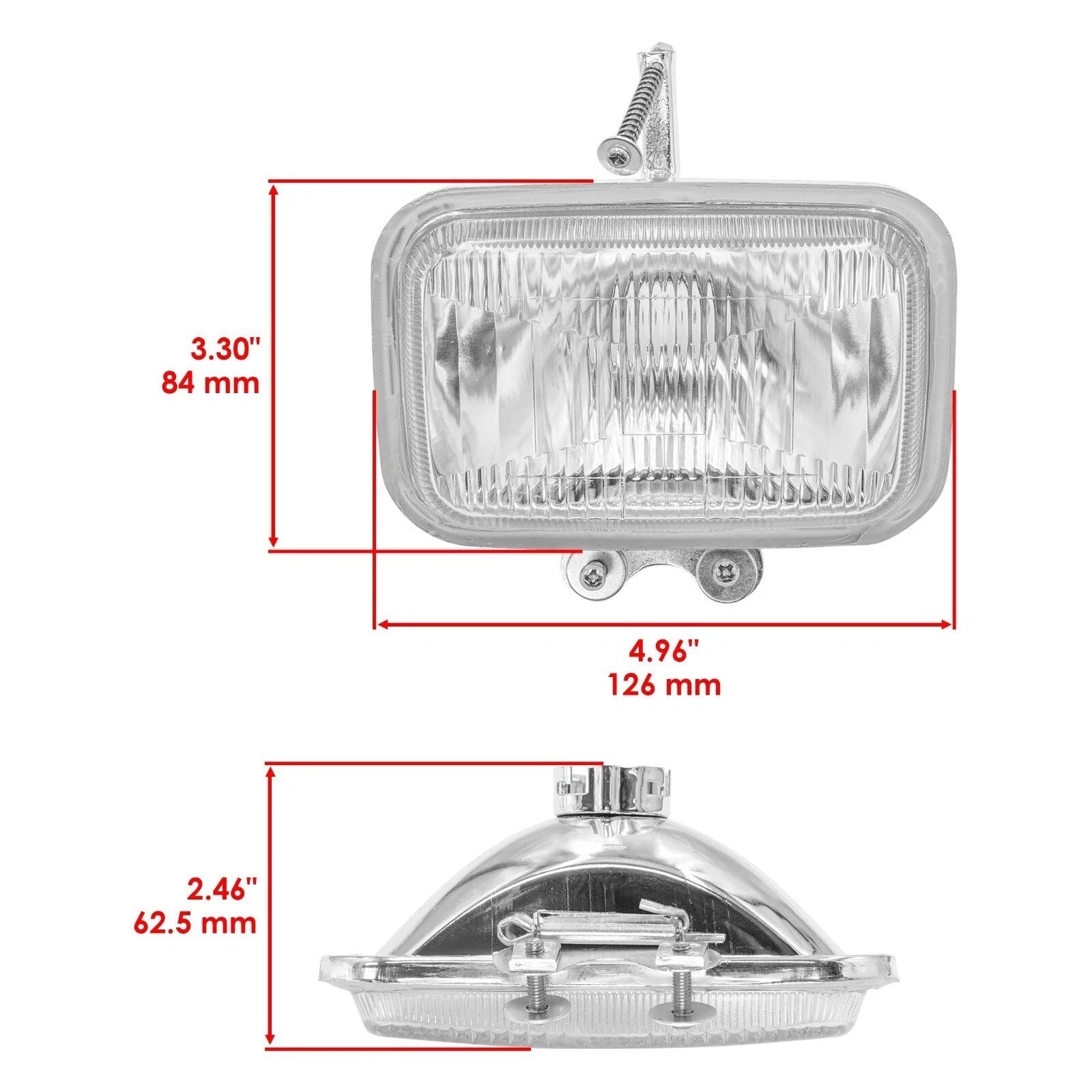 Caltric Headlights For Honda Fourtrax 300 TRX300FW 4X4 1990-2000 W/Bulb