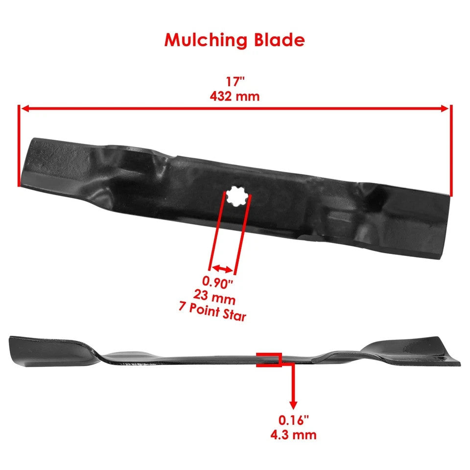 Caltric Deck Blade w/Nut For John Deere LA155 LA165 S140 S160 S170 48" Tractor