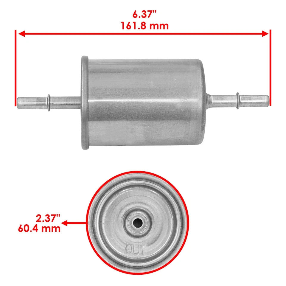 Fuel Filter w/ Clips for Polaris ATV 2520464 / Sportsman 500 700 800 EFI