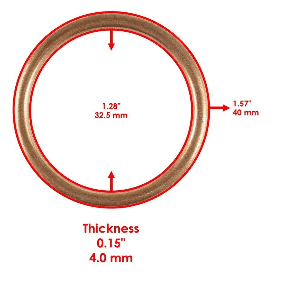 Exhaust Pipe Gasket for Honda TRX200 TRX200SX Fourtrax 200 2X4 1986-1988 1990