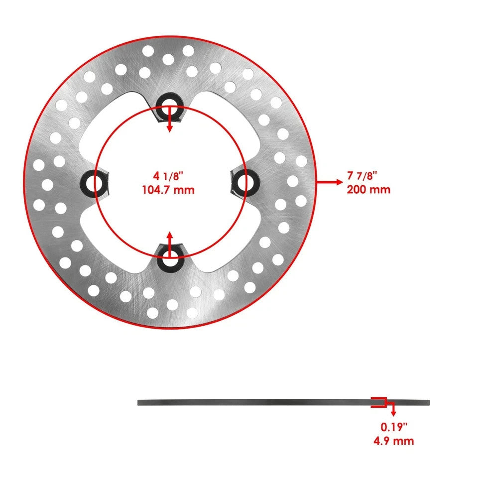 Front Left Right Brake Disc w/ Pads for Kawasaki Teryx 750 KRF750 4X4 2008-2013