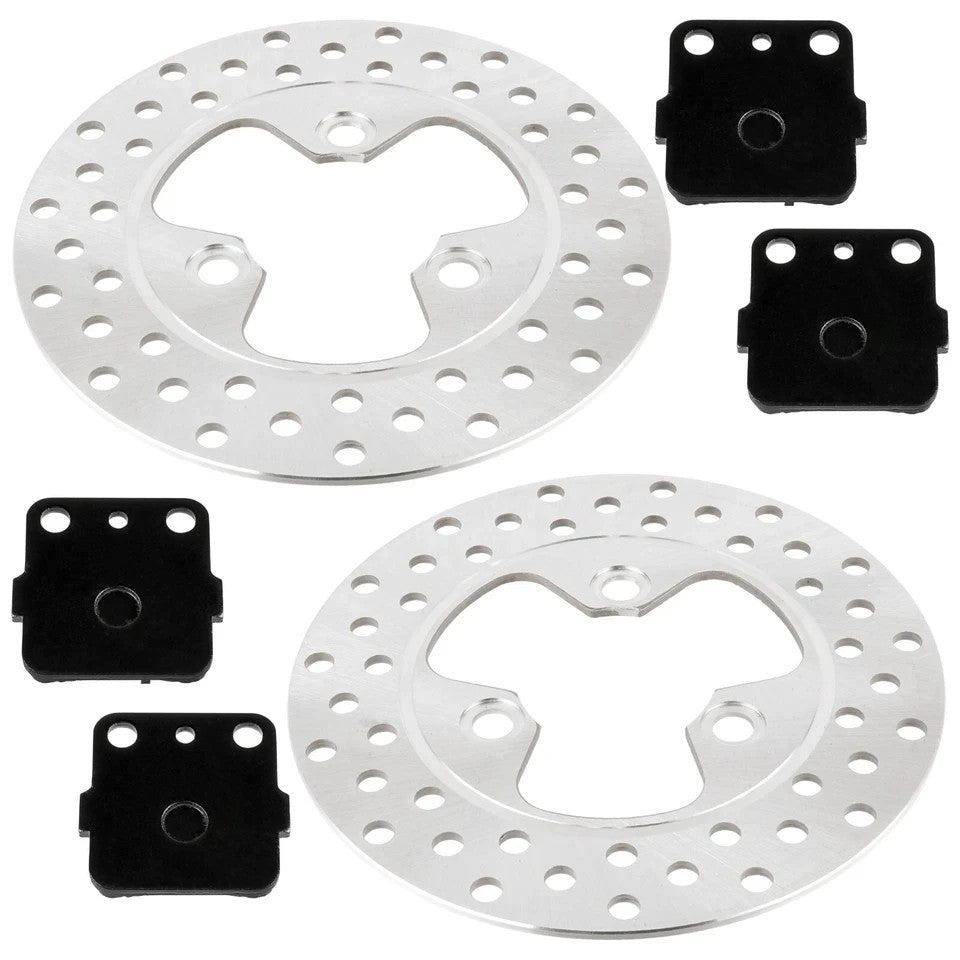 Front Left Right Brake Disc w/ Pad for Honda TRX250EX Sportrax 250 2x4 2001-2008