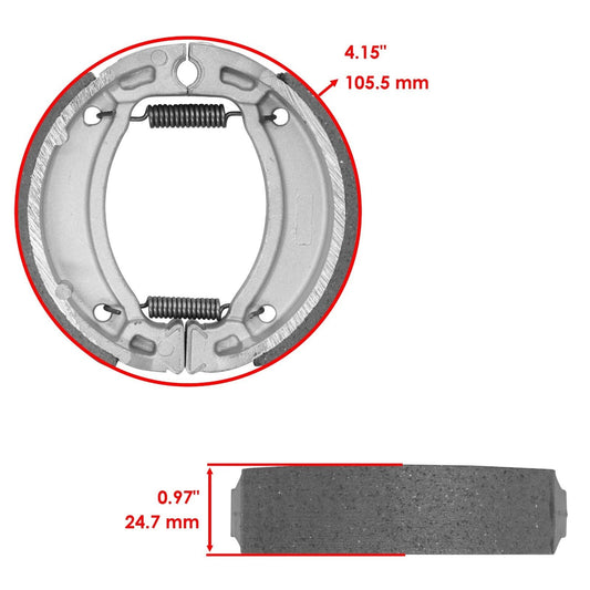 Front & Rear Brake Pads Shoes for Yamaha YTM200 YTM200E Tri-Moto 200 1983-1985