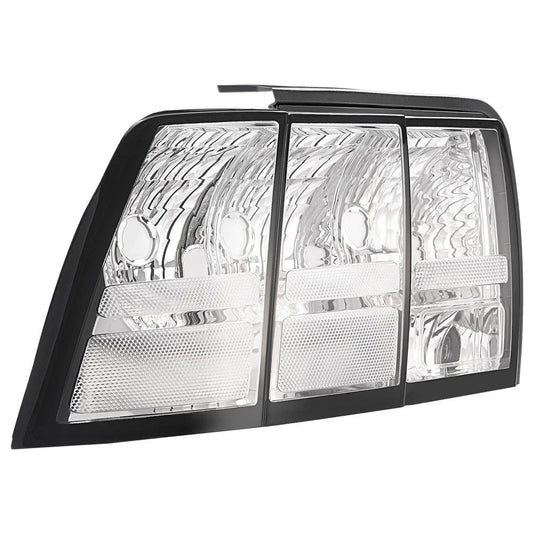 HECASA For 1999-2004 Ford Mustang All Clear Left+Right Tail Lights Sequential