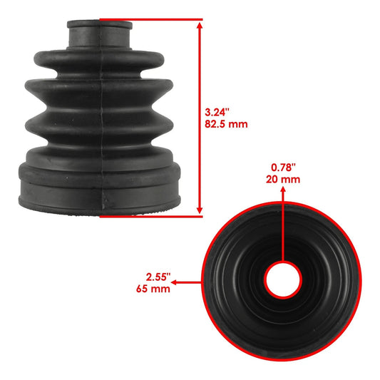 2 Rear Axle Outer And Inner CV Boot Kit for Yamaha Rhino 700 YXR700F Fi 2008-13