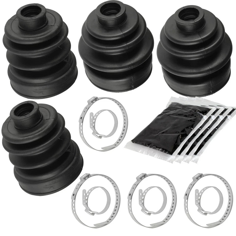 2 Rear Axle Inner Outer CV Boot Kit for Yamaha Rhino 660 YXR660F 4WD 2005-2007