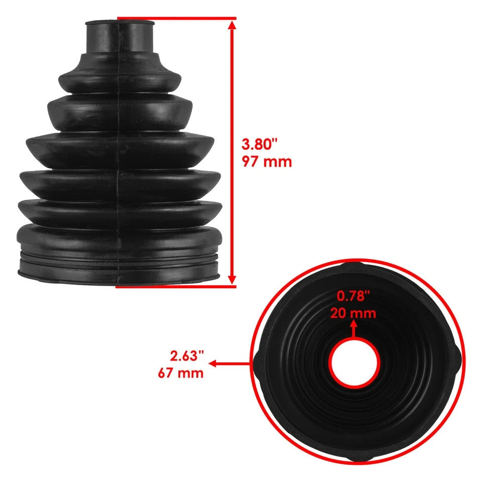 Rear Axle Inner Outer CV Boot Kit for Polaris RZR 800 EFI 2008 2009 2010