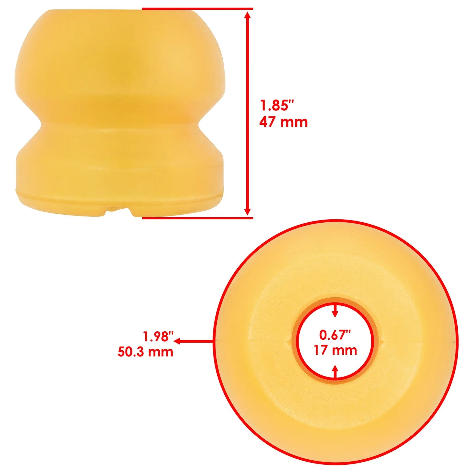 Front Strut Shock Pivot Ball & Bumper for Polaris Sportsman ACE 2014-2015 / MV7