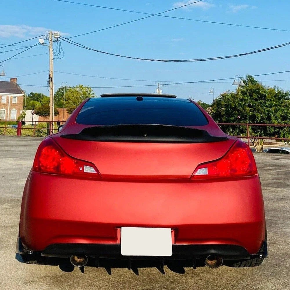For Infiniti G35 Coupe 2003-2006 JDM Style 4-Fins Rear Bumper Lower Diffuser Lip