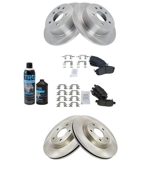 Front and Rear Brake Pad & Rotor Kit Fits 11-17 Nissan Juke 17-19 Sentra