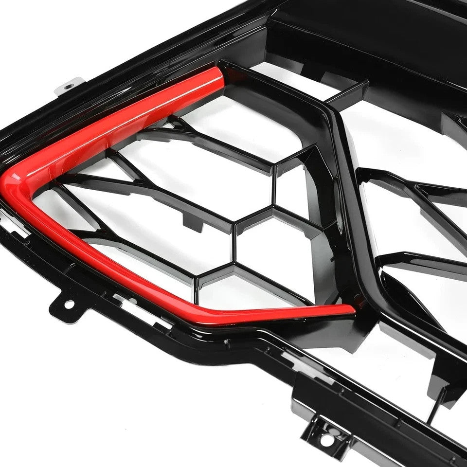 HECASA For Chevrolet Camaro SS 2016 2017 2018 Lower Grille Black Red 84040593
