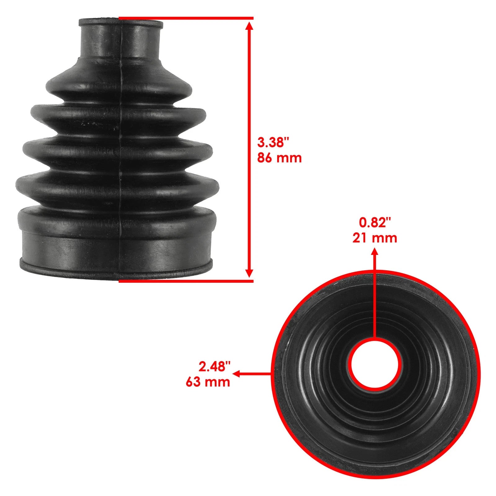 Front Axle Inner & Outer CV Boot Kit For Honda Rancher 420 TRX420FA FE FM 17-25