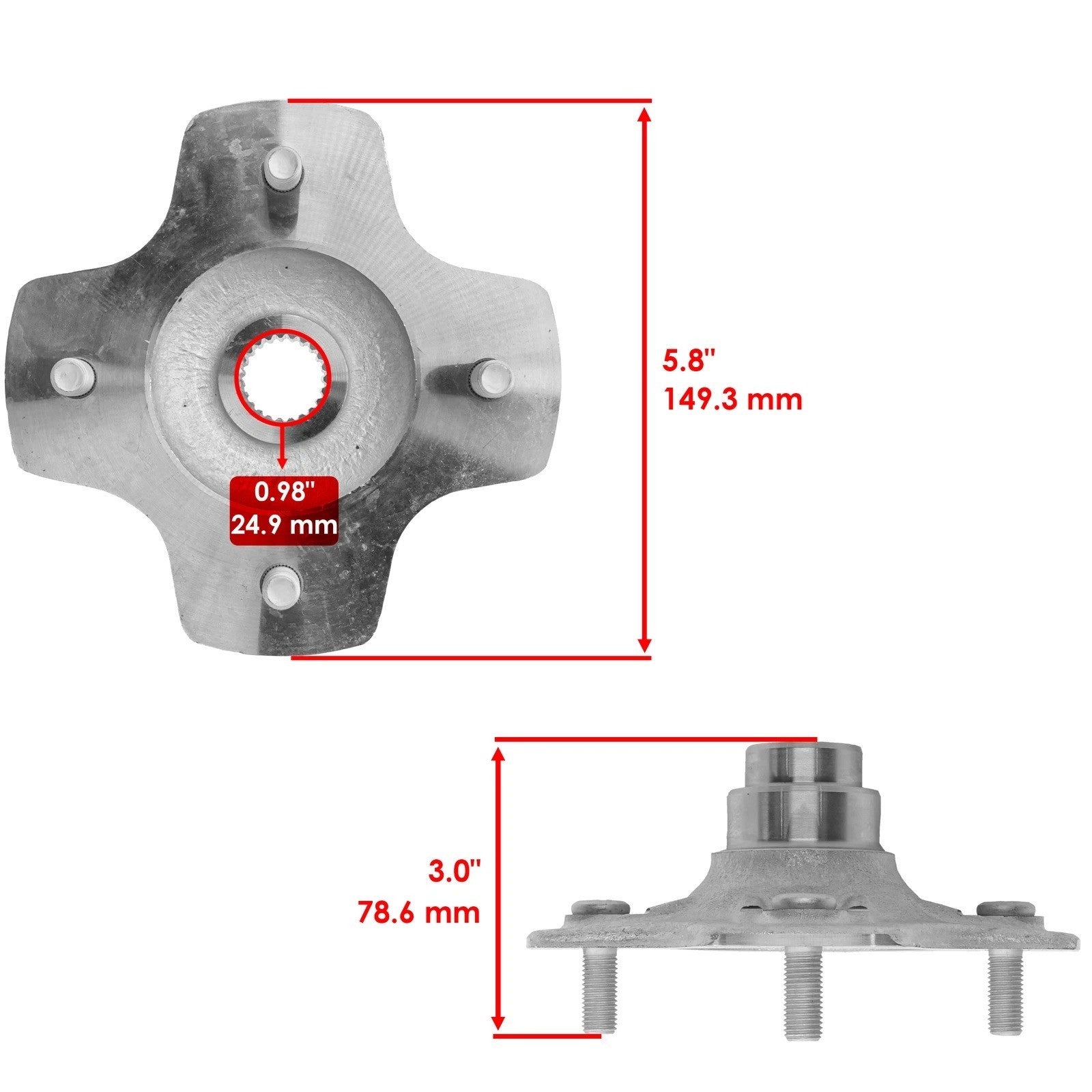 Rear Left Right Wheel Hub for Honda TRX420FE1 TRX420FM1 Rancher 420 2014 - 2020
