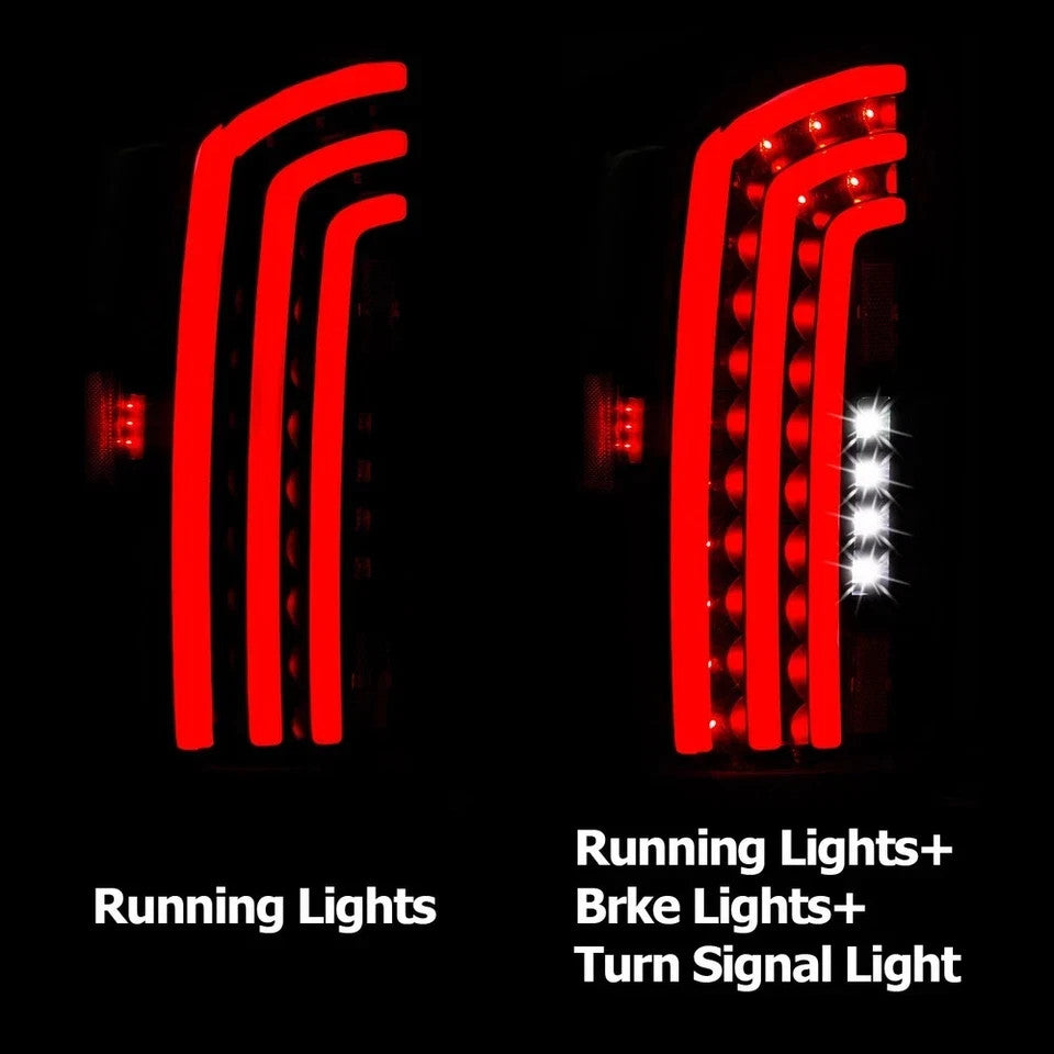Clear Full LED Tail Lights Brake Lamp For Dodge Ram 1500 2500 3500 2007-2009