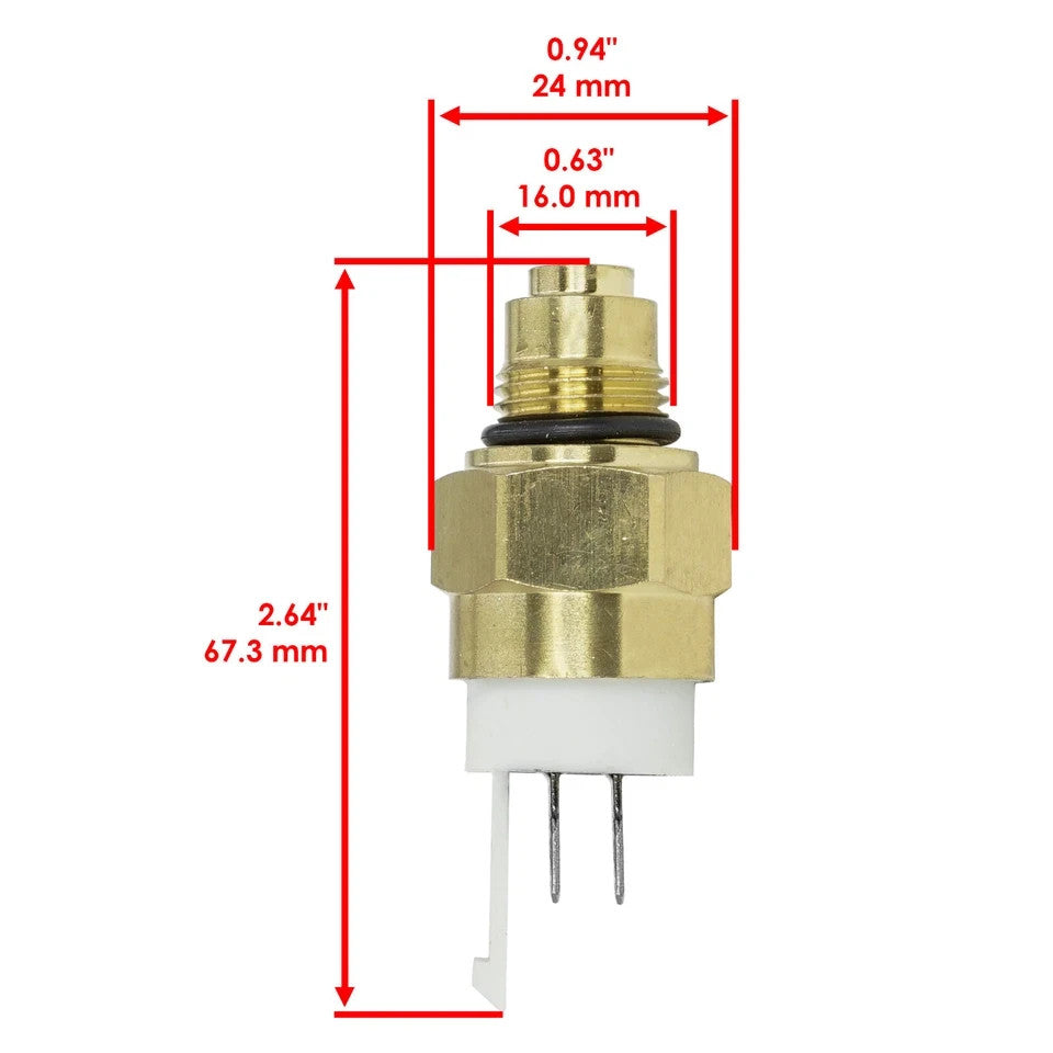 Fan Heat Sensor Switch Thermostat for Kawasaki EX500 Ninja 500 500R 1990-2009
