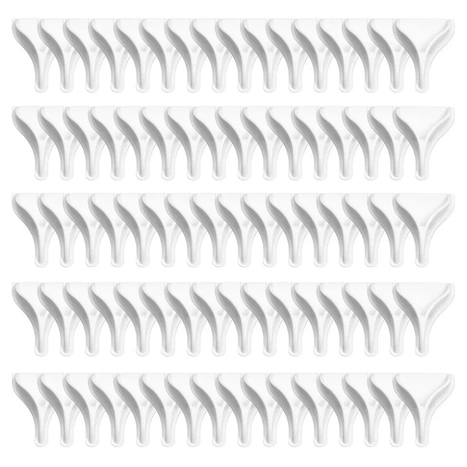HECASA Universal 80 Pcs White Fairing Fins Fuel Economy For Semi Truck Trailer