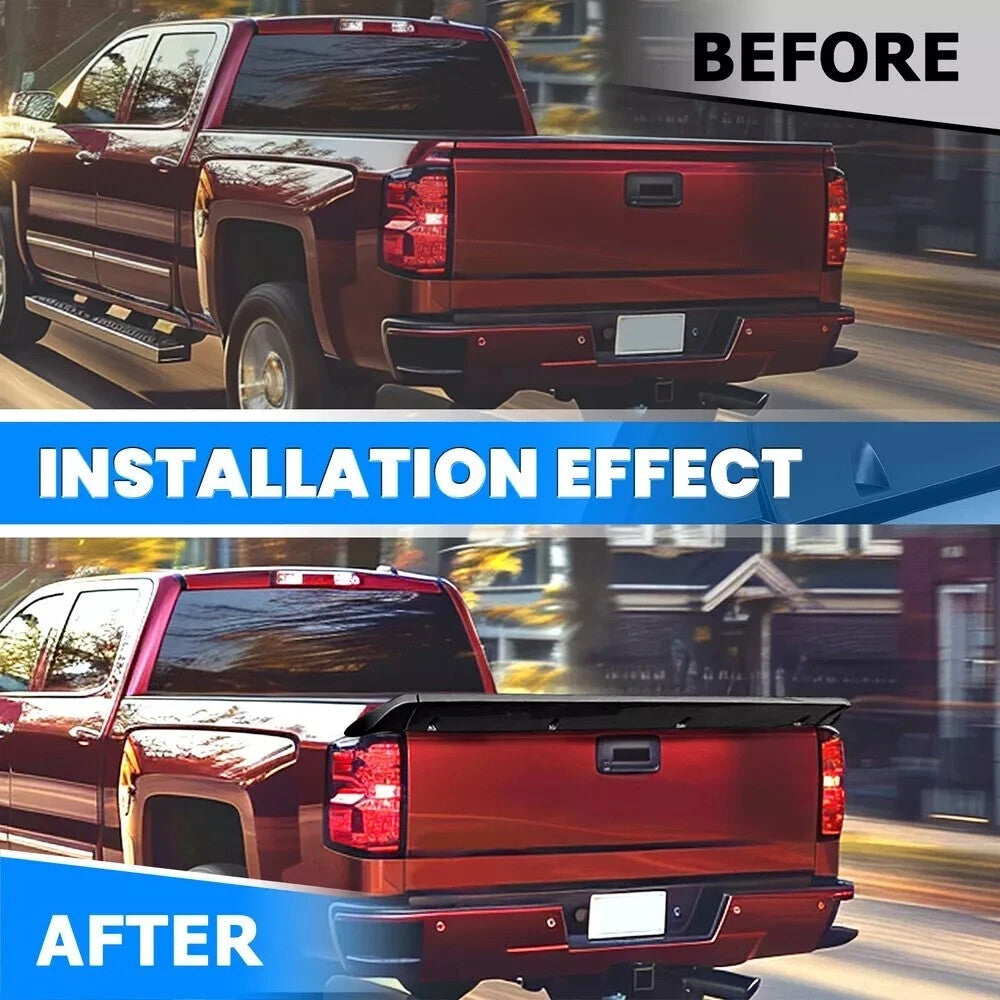 3PCS For Chevy Silverado 2007-2014 Tailgate Tail gate Wing Spoiler