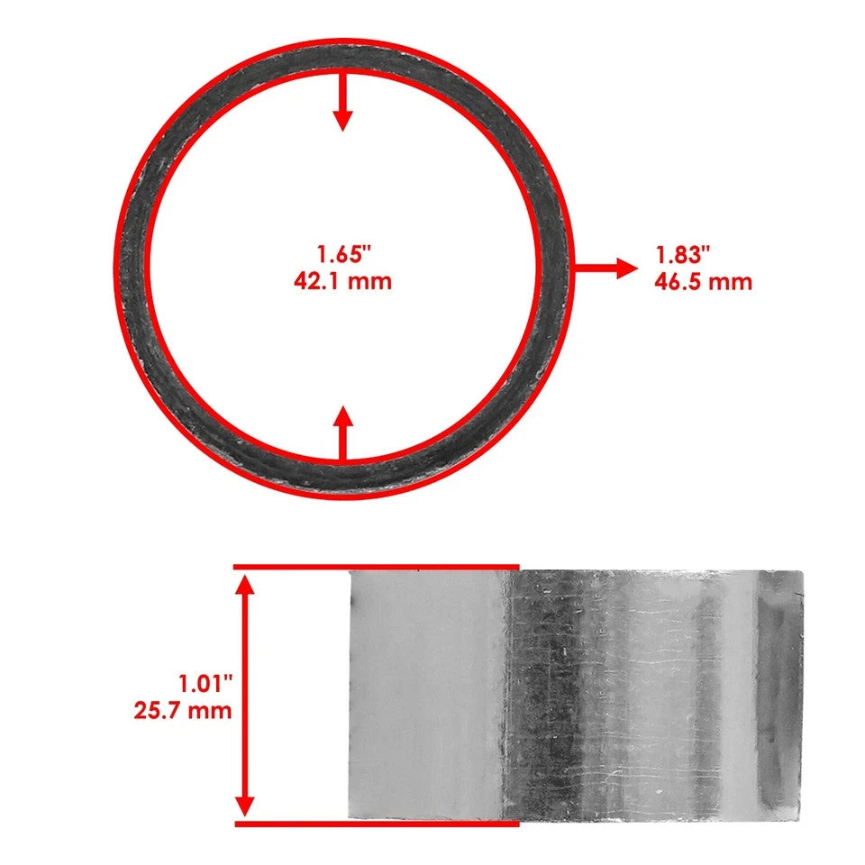 Exhaust Pipe Muffler Gaskets for Yamaha Warrior 350 YFM350X 1987-2004