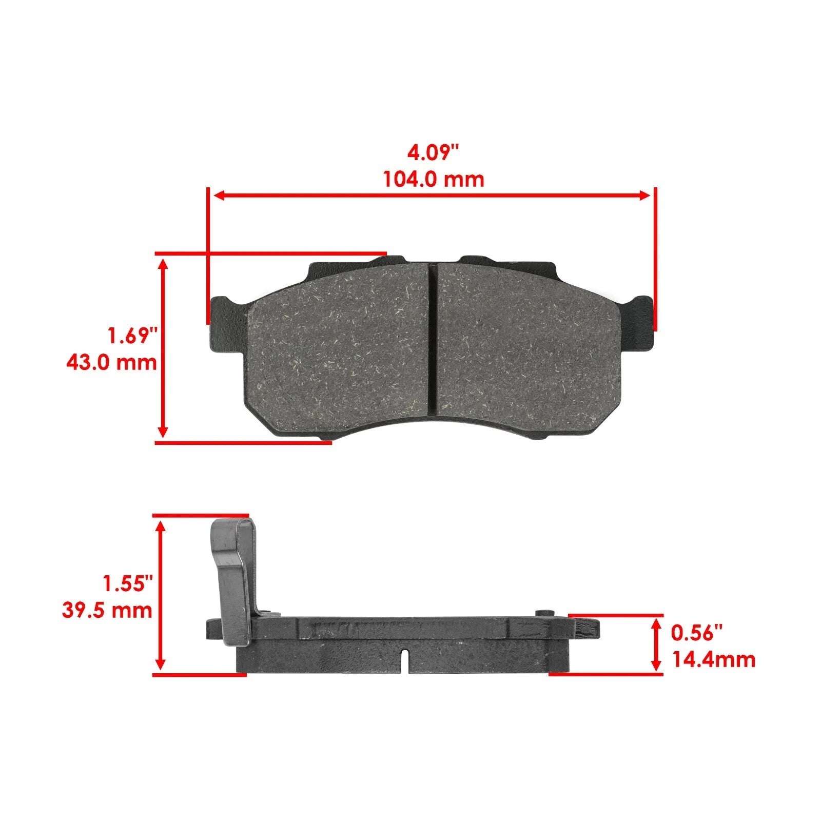 Caltric Front Brake Pads For Honda Pioneer 500 SXS500 2015-2022 Left And Right