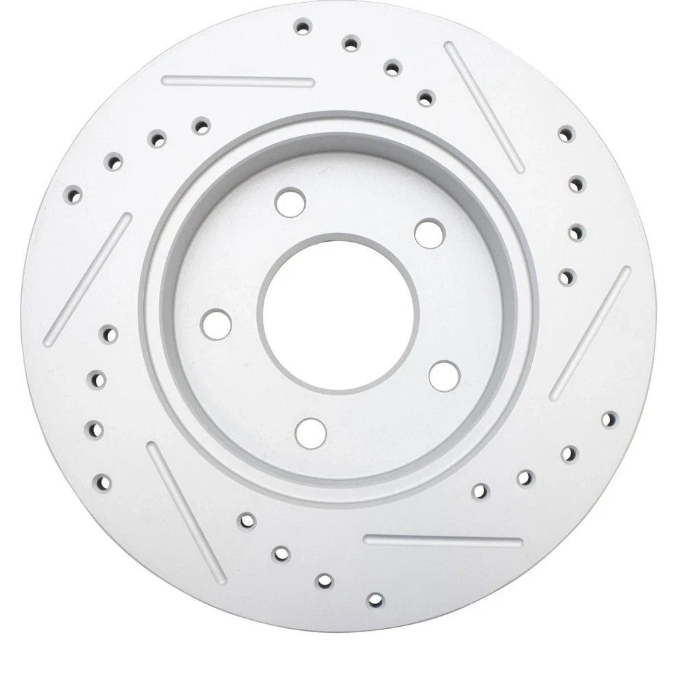 Performance Brake Rotor Drilled & Slotted Rear G-Coated Pair for GM