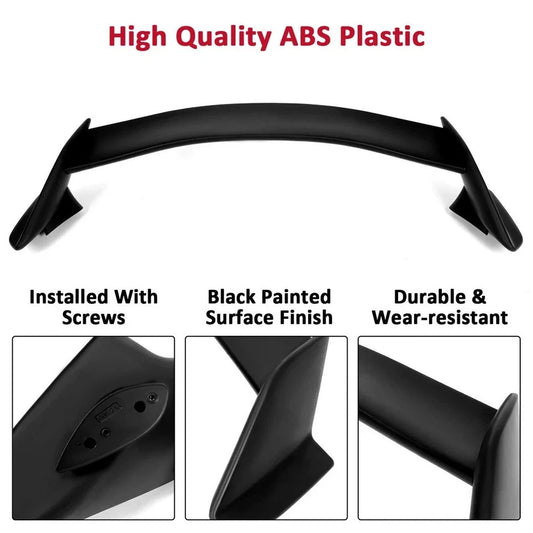 For 2016-2021 2017 Honda Civic Hatchback Type-R Rear Trunk Spoiler Matte Black