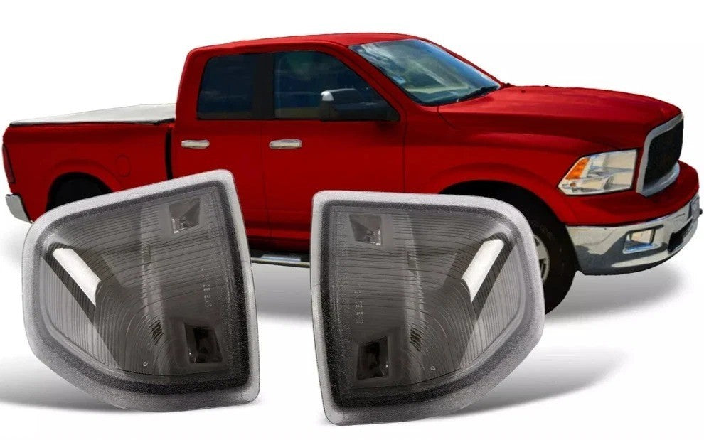 For Dodge Ram 1500 2500 3500 etc Smoked Amber LED Side Mirror Turn Signal Lights