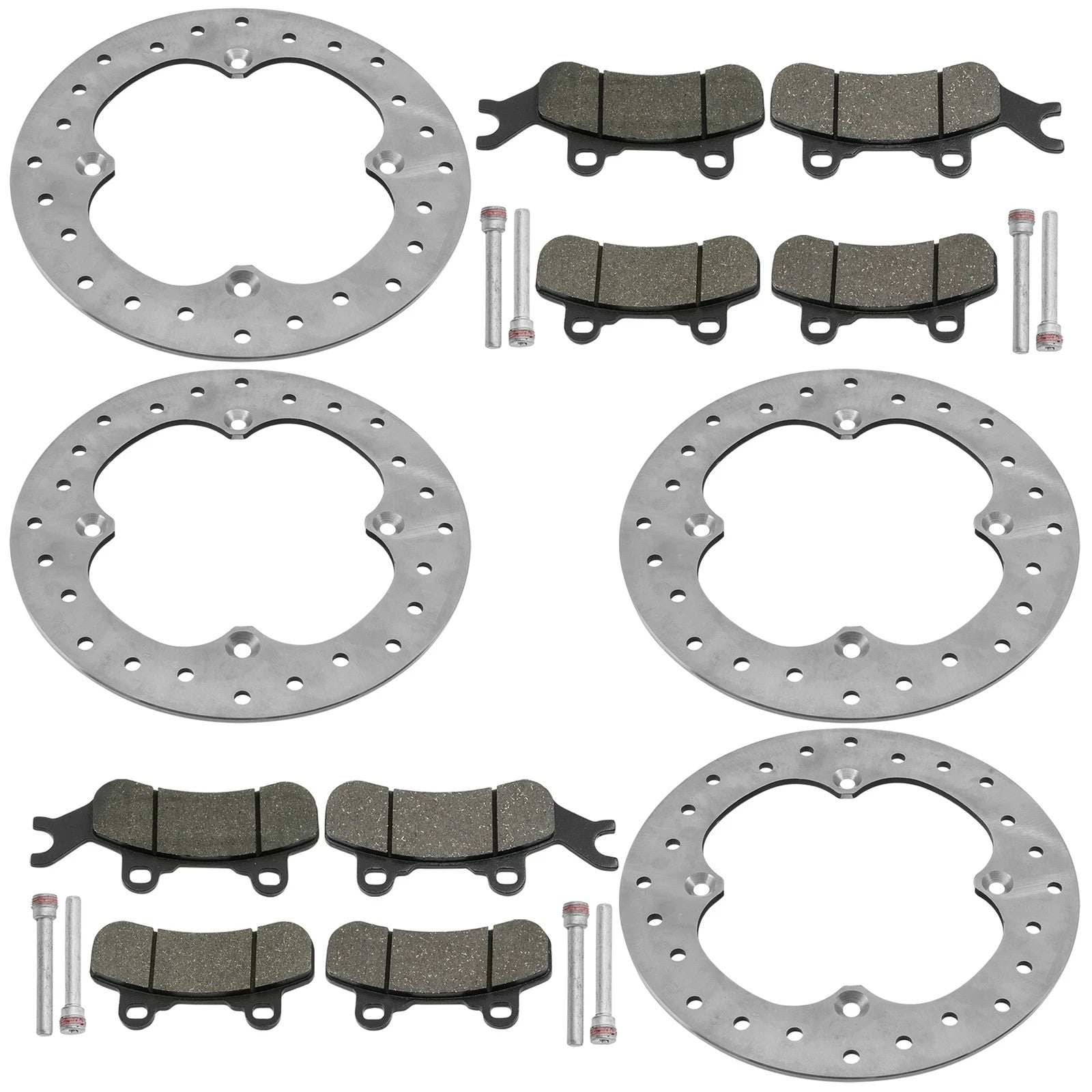 Front & Rear Brake Disc with Pads for Can-Am Defender Max HD7 HD9 2022 - 2024