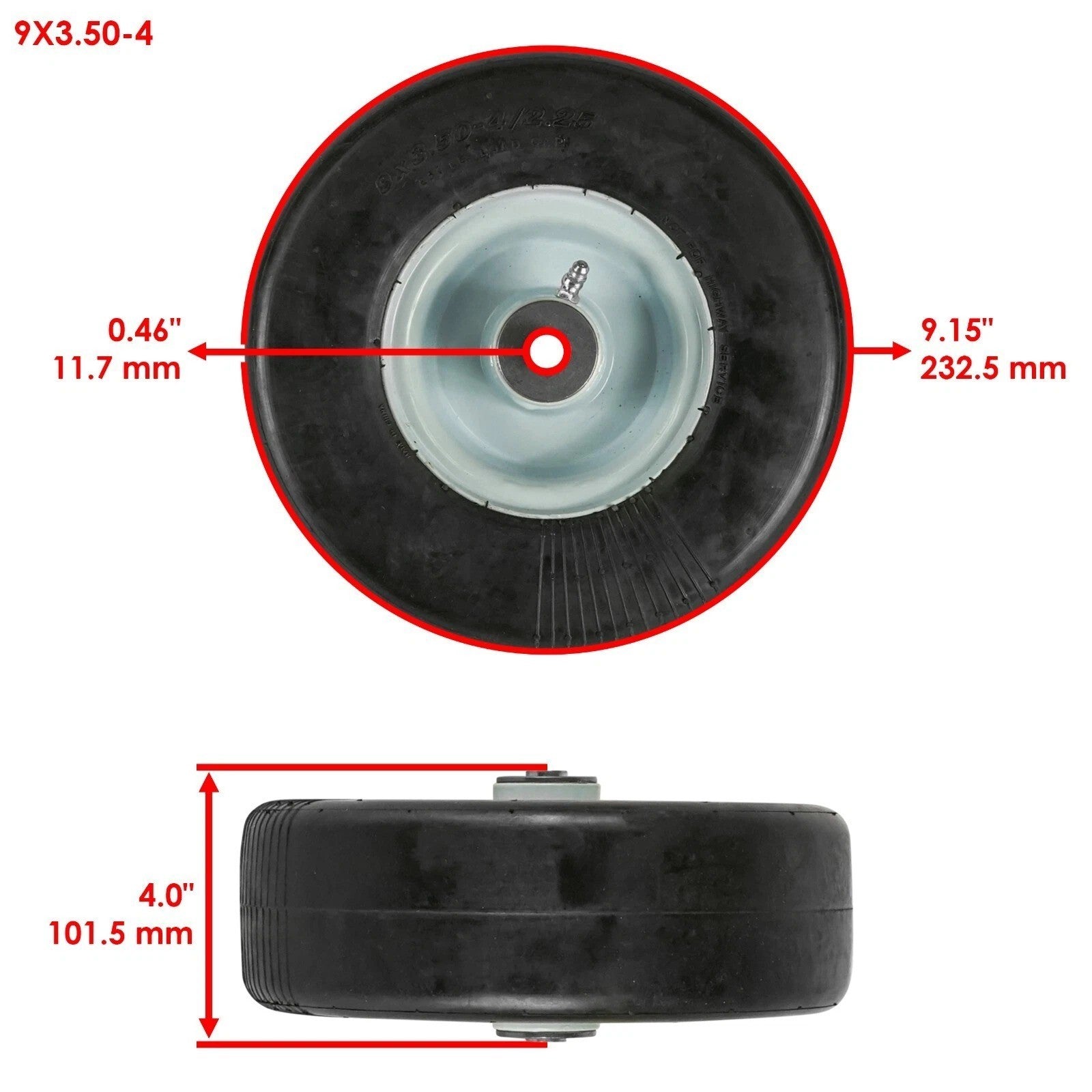 Caltric AM115510 TCA12470 Zero-Flat Wheel for John Deere X465 X475 X485 X495