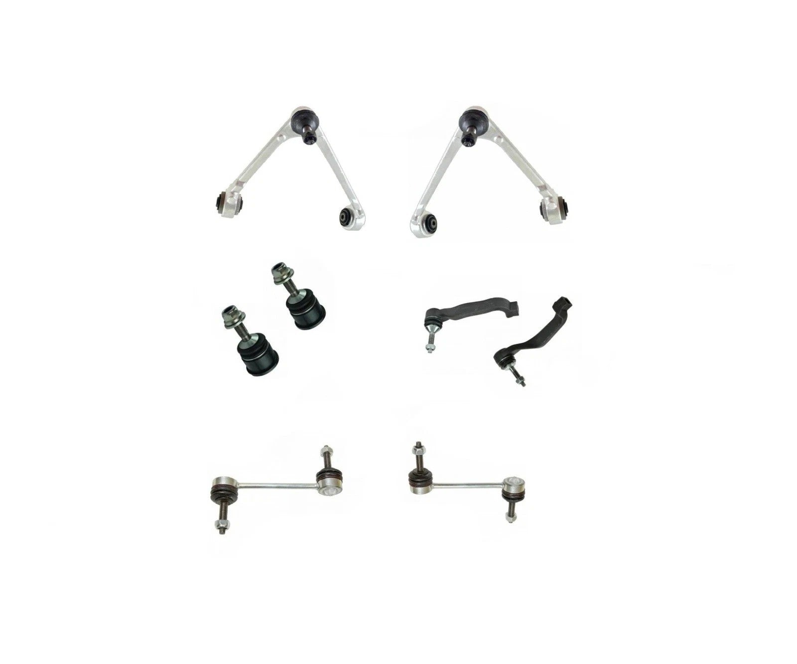Control Arms Tie Rods Sway Bar Links Front Set of 8 for  00-02 Jaguar S-Type