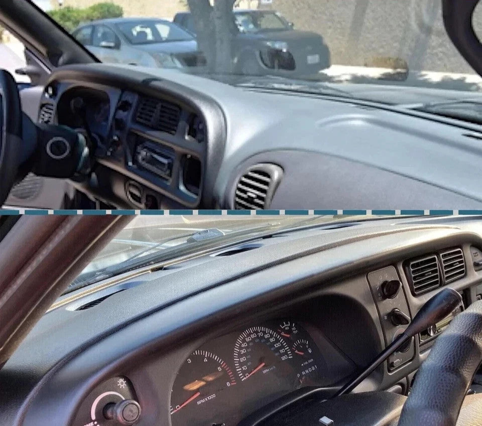 Dash Cover For 98-02 Dodge Ram 1500 2500 3500 Dashboard Overlay Cap Dark Grey