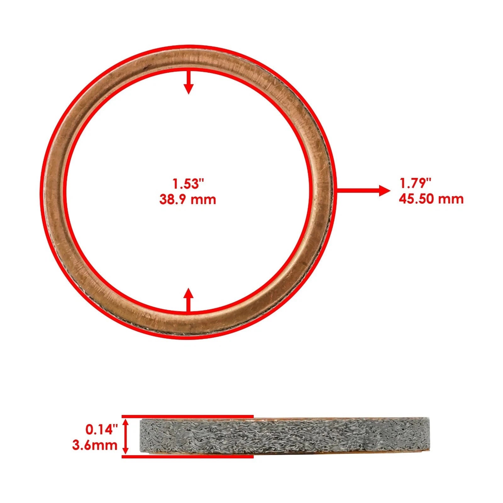 4 Exhaust Muffler Pipe Gaskets for Suzuki GSX-1300R Hayabusa 1999-2009 2011-15