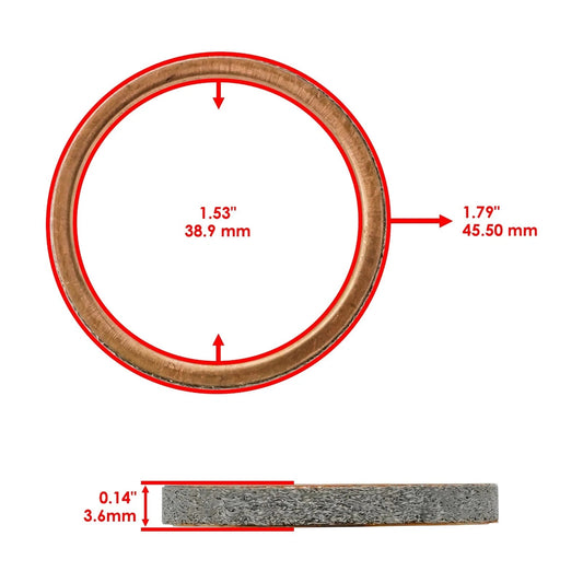 4 Exhaust Muffler Pipe Gaskets for Suzuki GSX-1300R Hayabusa 1999-2009 2011-15