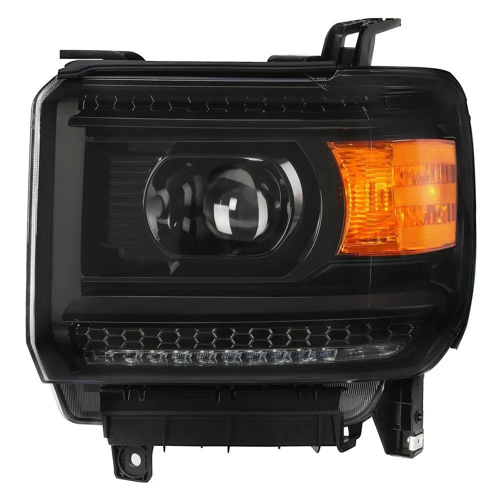 HECASA LED LH&RH Headlight Projector For 14-18 GMC Sierra 1500 15-19 2500 3500HD